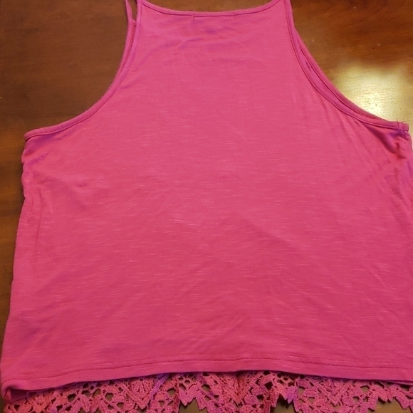Signature Studio Halter Tank Top Hot Pink EUC M - Picture 6 of 12